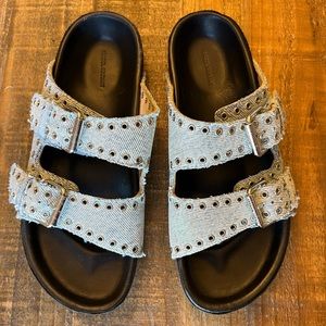 Isabel Marant eyelet-embellished denim sandals